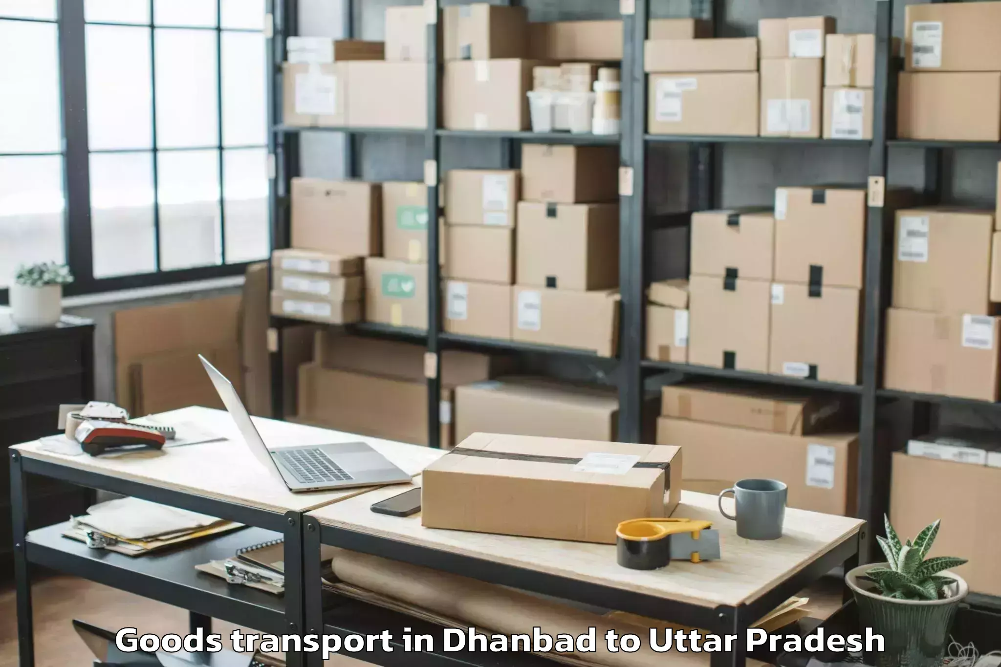 Dhanbad to Ghanghata Goods Transport Booking